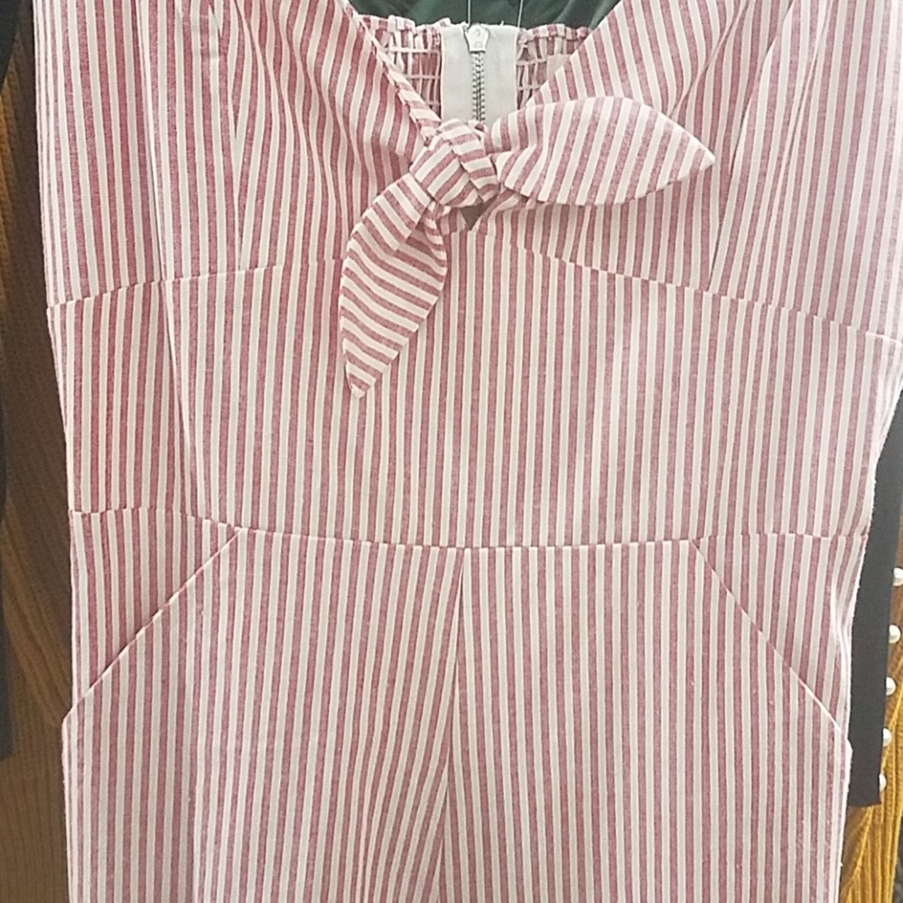 Stripe Smocking Back Jumpsuit - Picture 8 of 8